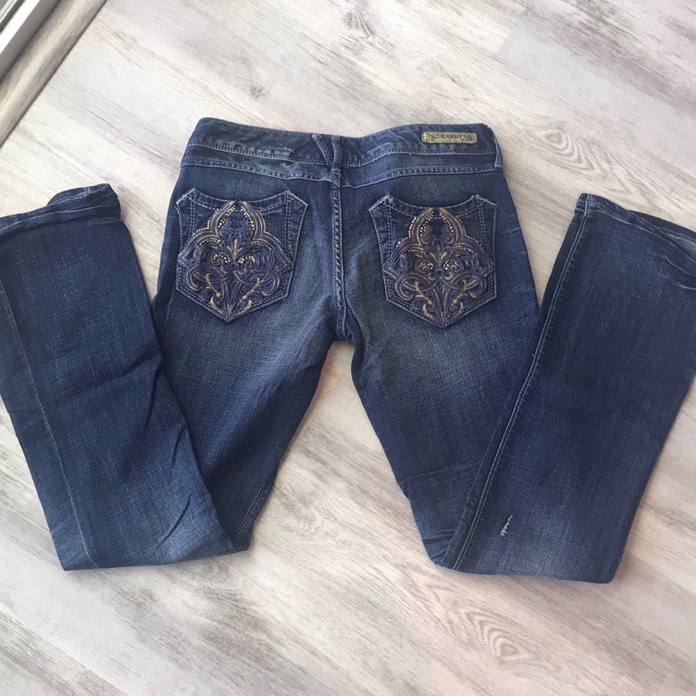 Express Boot Slim Fit Low Rise Jeans Sz 4